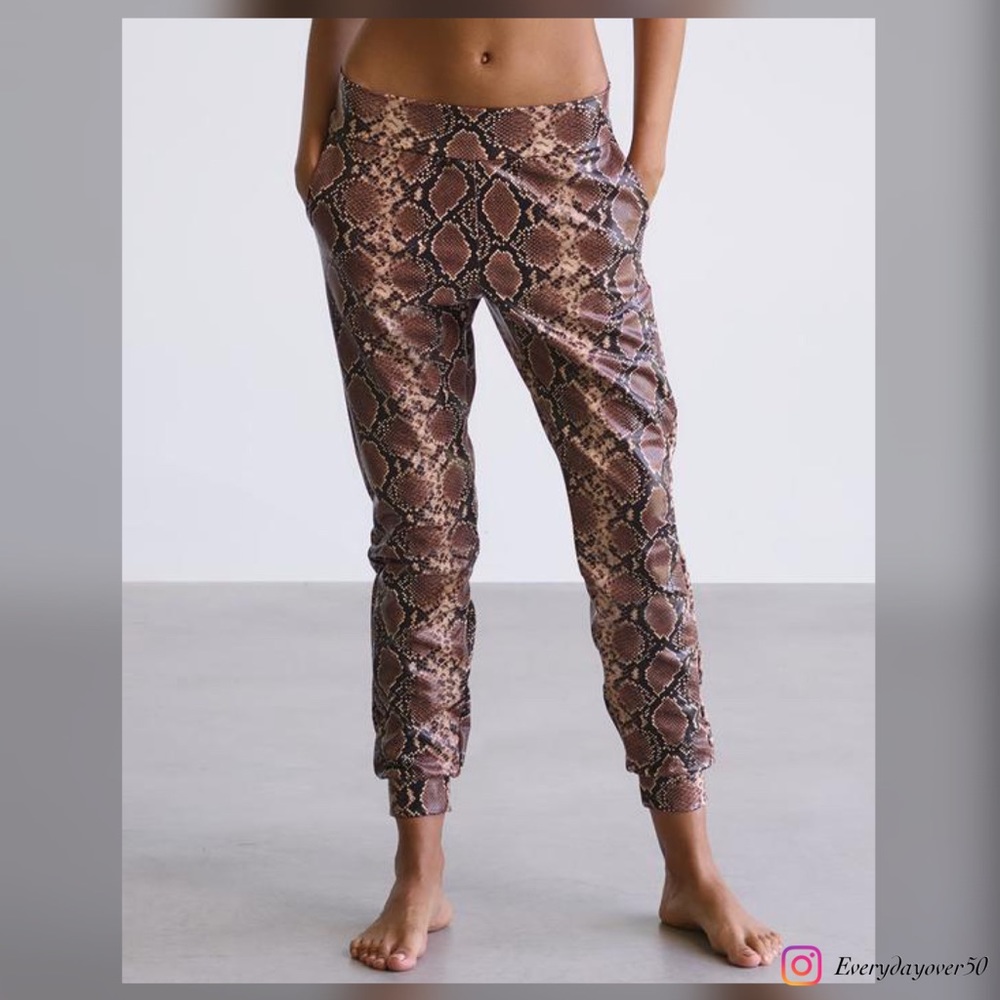 Commando Faux Leather Reptile Joggers